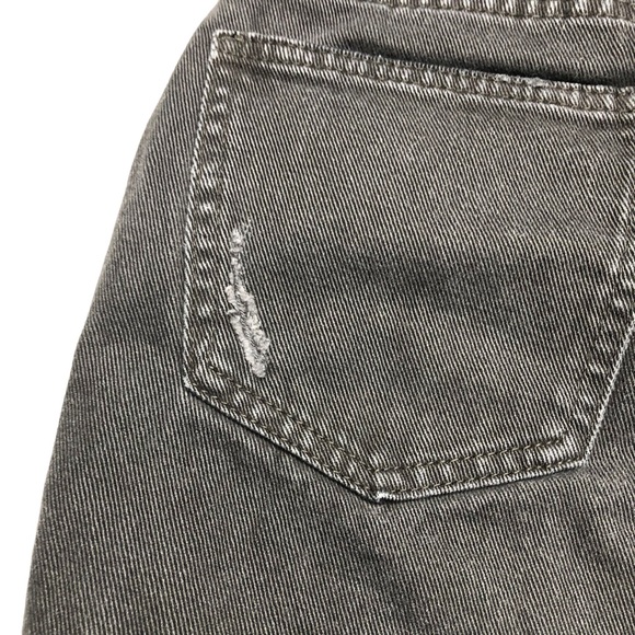 PacSun Faded Black 100% Cotton Mid Rise Distressed Ankle Mom Jeans - Picture 11 of 16